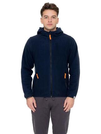 Polaire micropolaire avec capuche et zip avec étiquette Leone 1947
