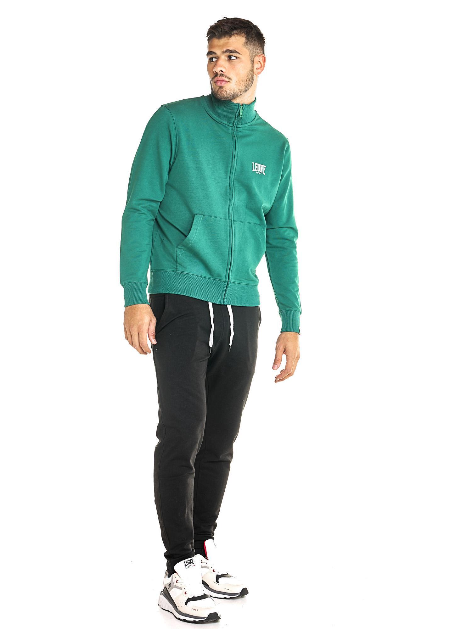 Felpa uomo con zip collo alto linea Basic 3/8