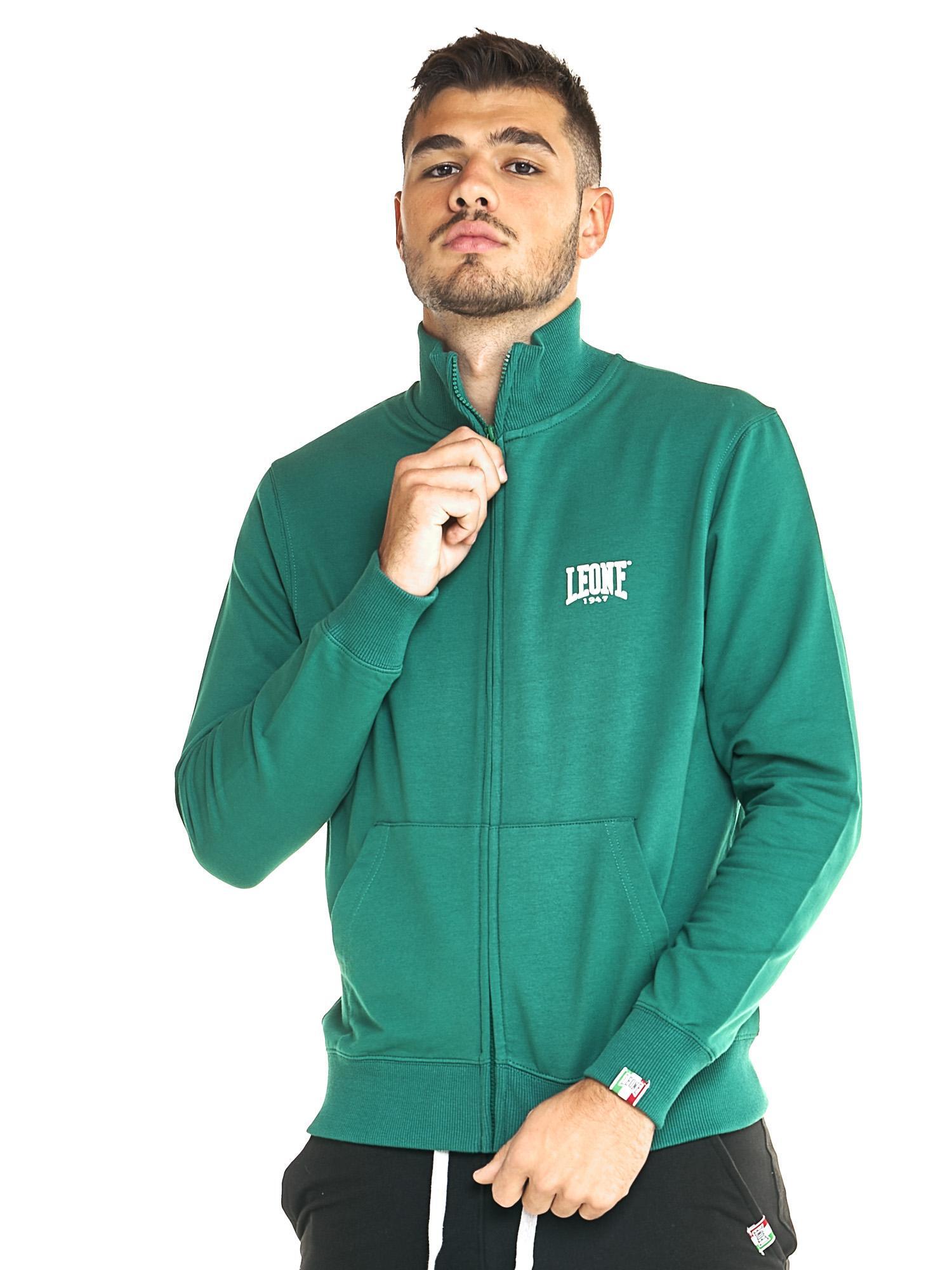 Felpa uomo con zip collo alto linea Basic 5/8