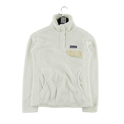 Tweedehands - dames snap-t fleece pullover wit - als nieuw