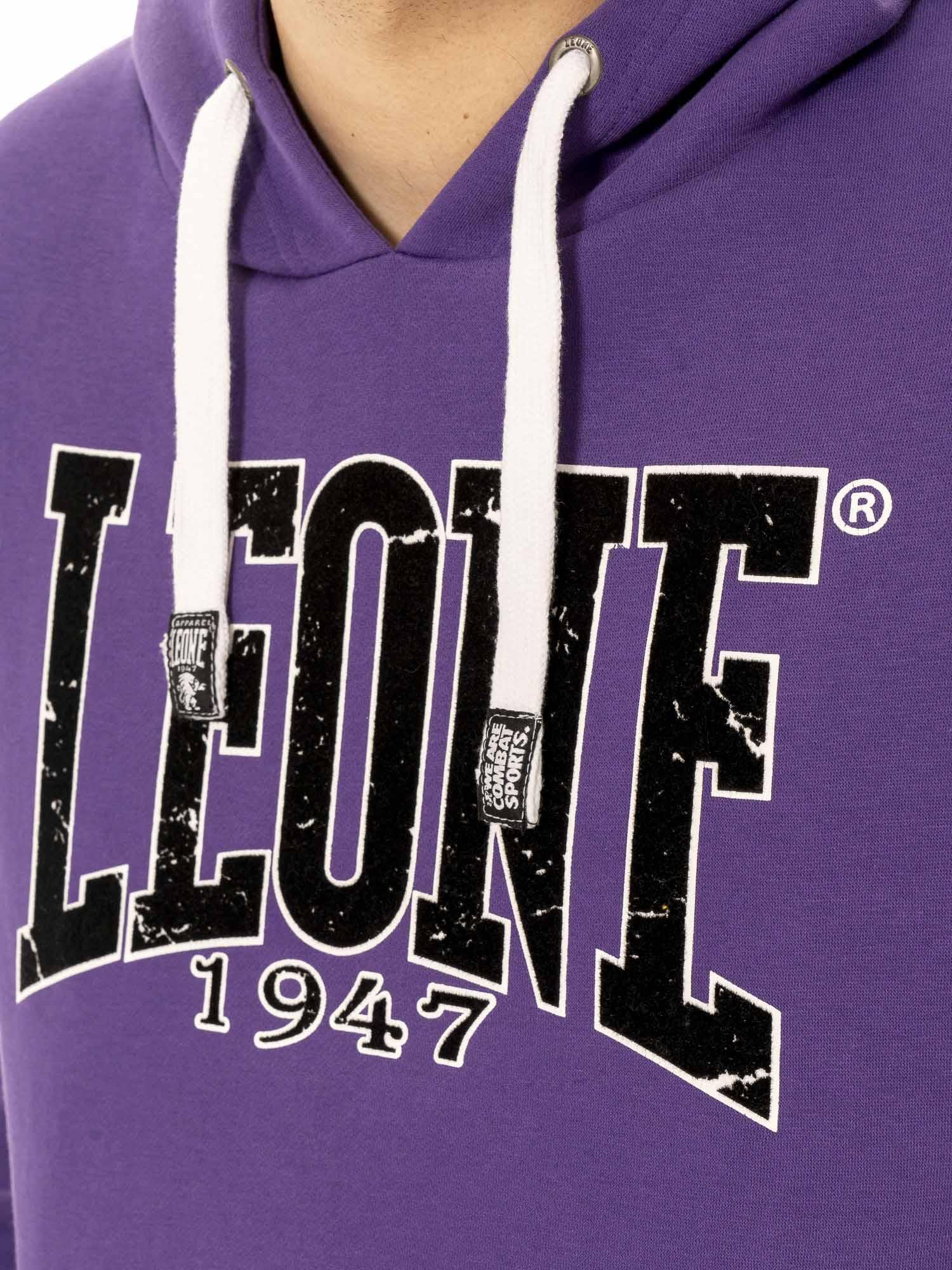 Felpa invernale uomo con cappuccio pull on, stampa flock Leone 1947 New Era 3/5