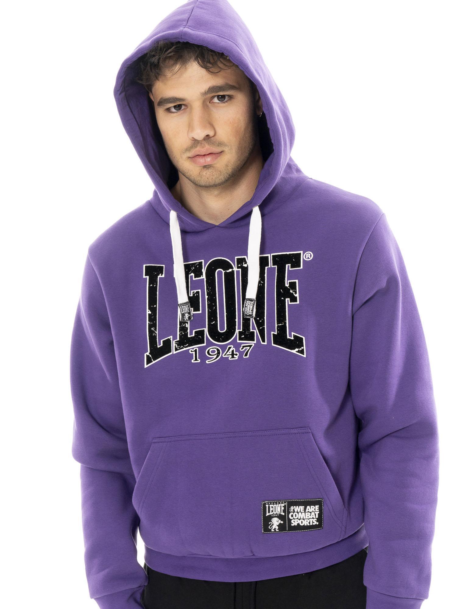 Felpa invernale uomo con cappuccio pull on, stampa flock Leone 1947 New Era 5/5
