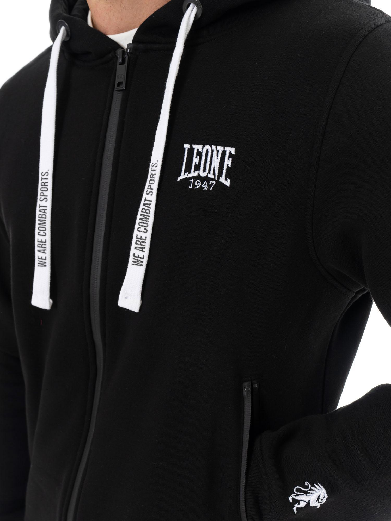 Sweat à capuche homme Leone 1947 Apparel Soft Basic zip 3/5