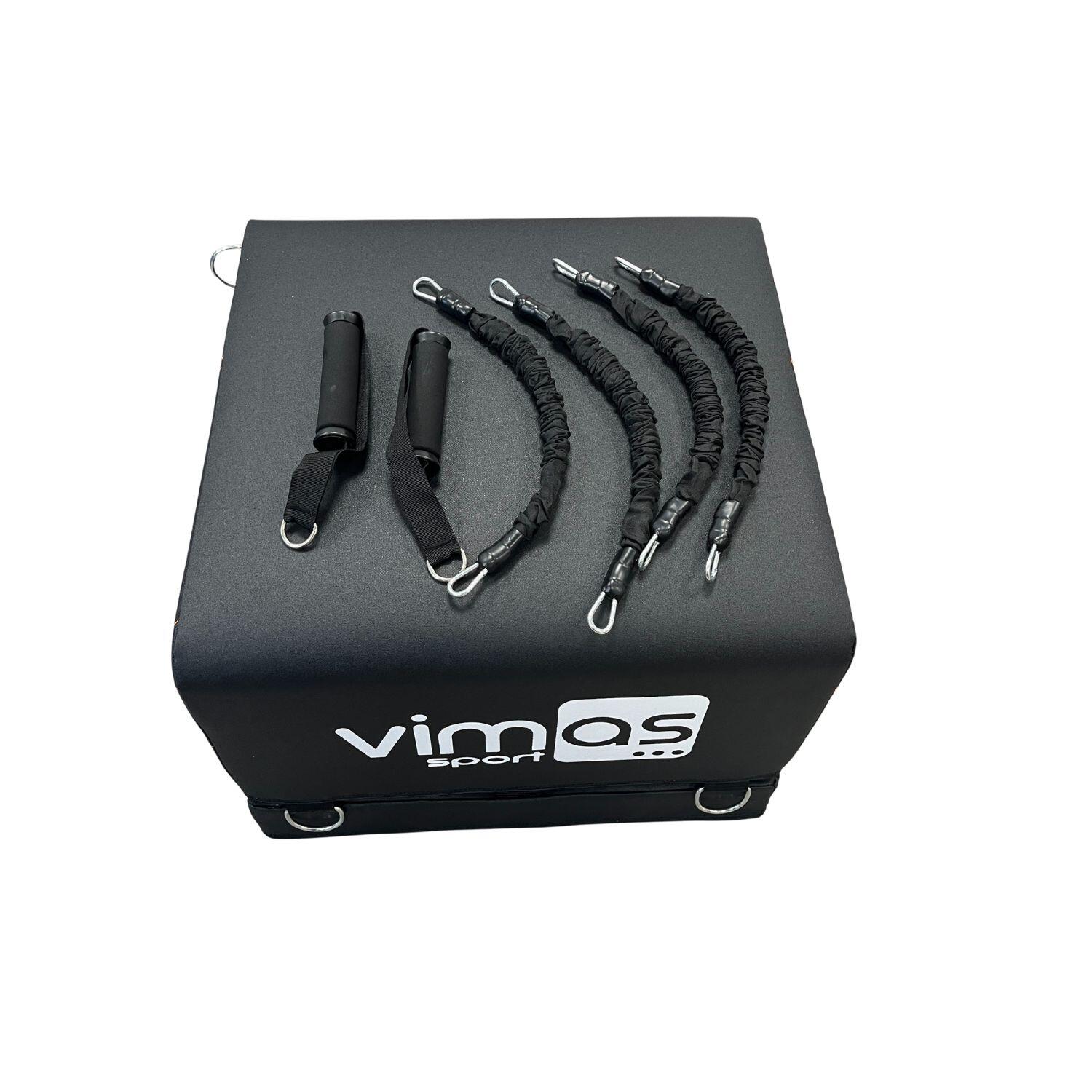 Cajón Pliométrico Multifuncional con Bandas de Resistencia 3/4