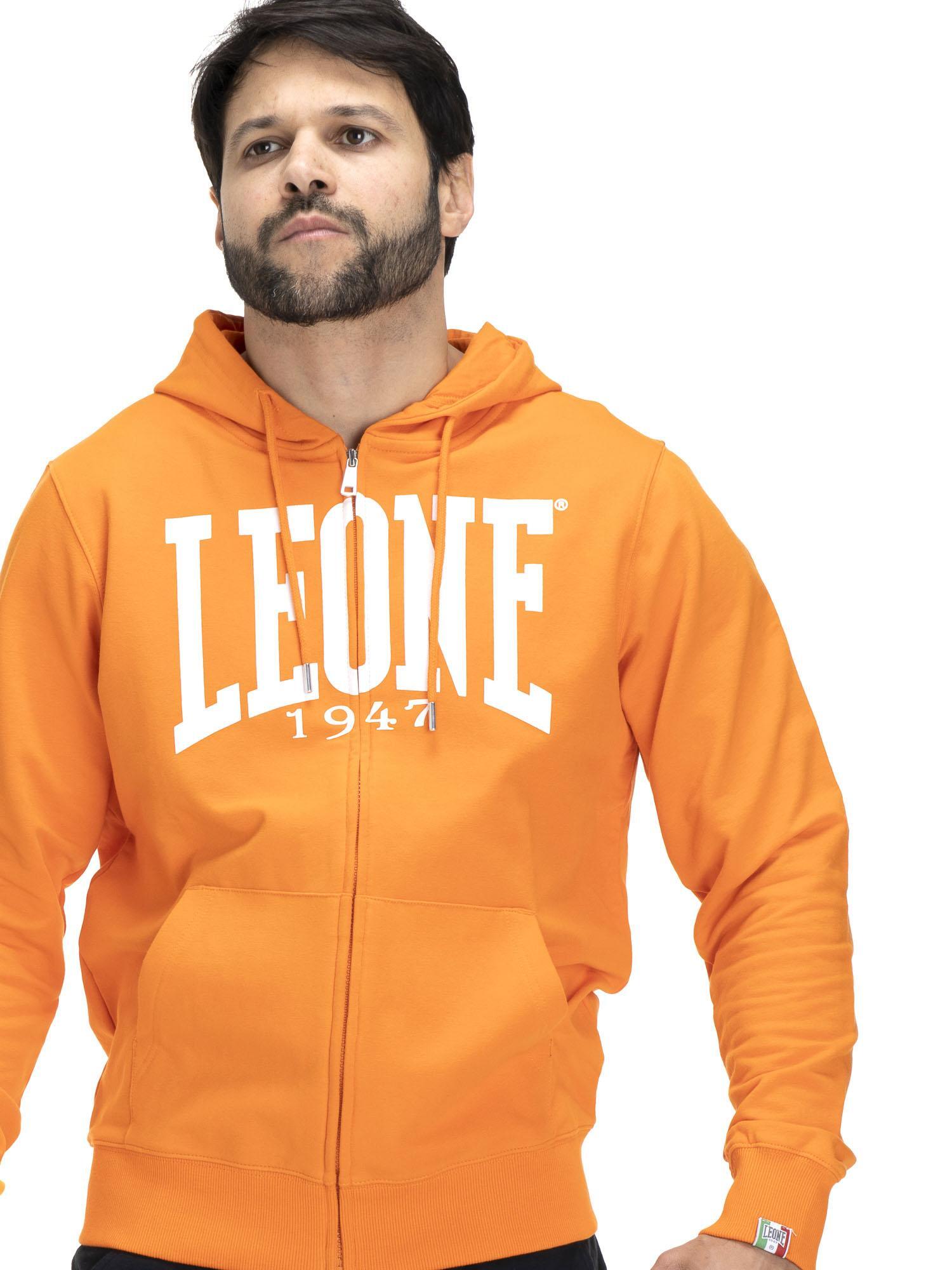 Leone 1947 Herren-Kapuzenpullover mit Reißverschluss 5/8