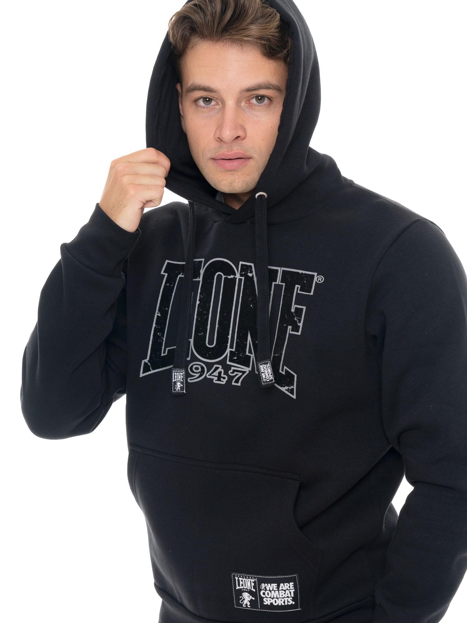 Sudadera con capucha hombre Leone 1947 Apparel New Era estampado flocado 5/5