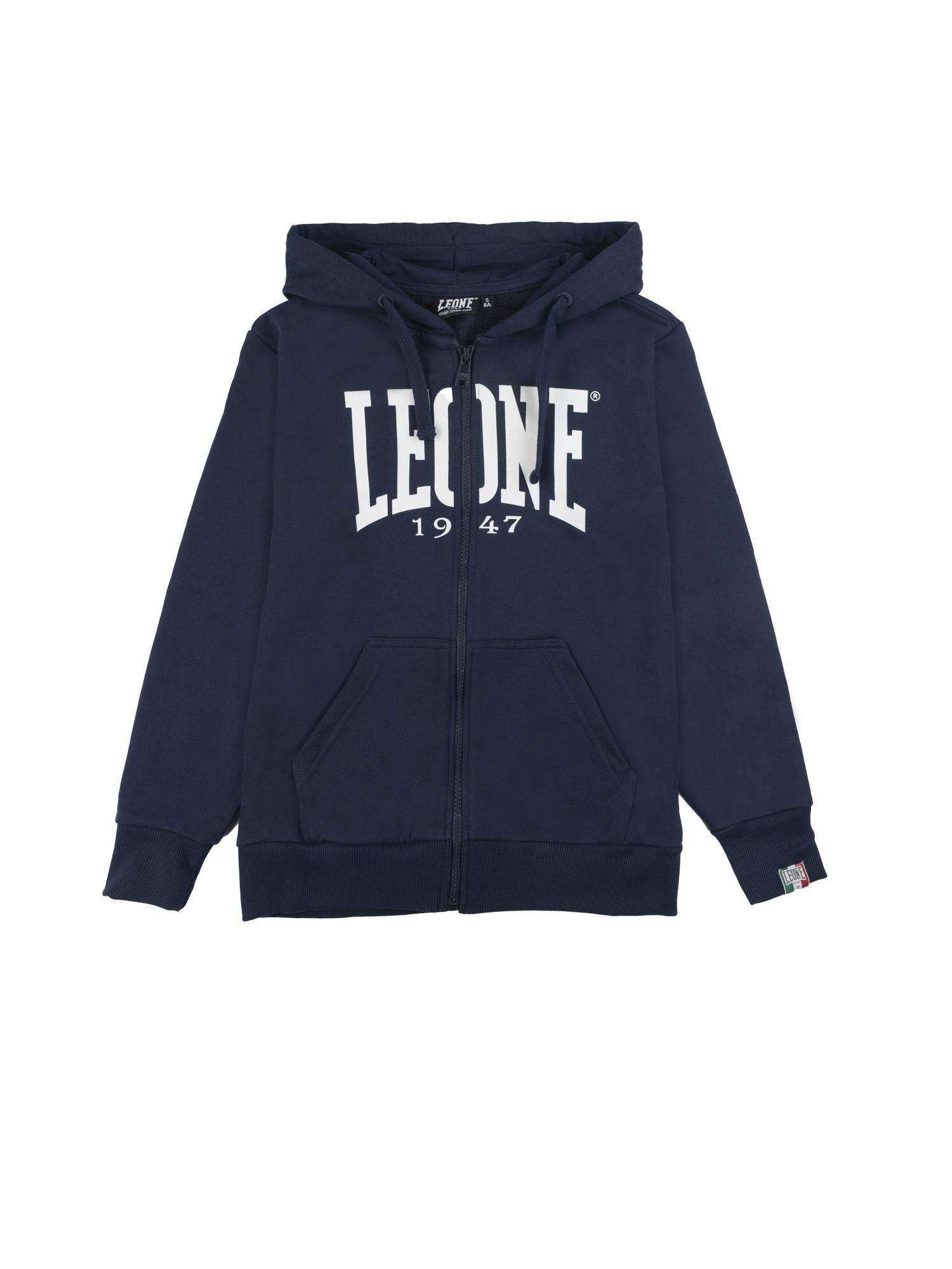 Felpa invernale da bambino con cappuccio e zip Leone 1947 Basic 1/4