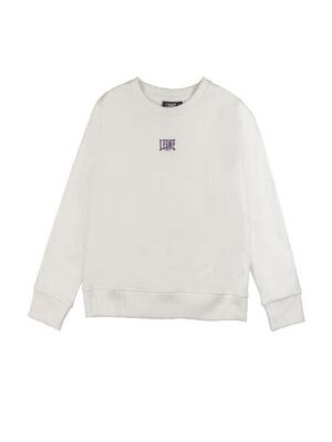 Felpe invernale da bambina girocollo con logo piccolo Leone 1947 Lavender