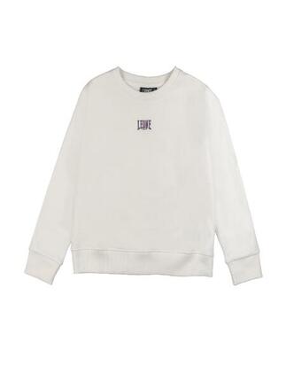 Sweat-shirt d'hiver à col ras du cou et petit logo lavande Leone 1947 pour fille