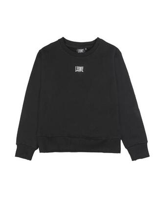 Sweat-shirt d'hiver à col ras du cou et petit logo lavande Leone 1947 pour fille