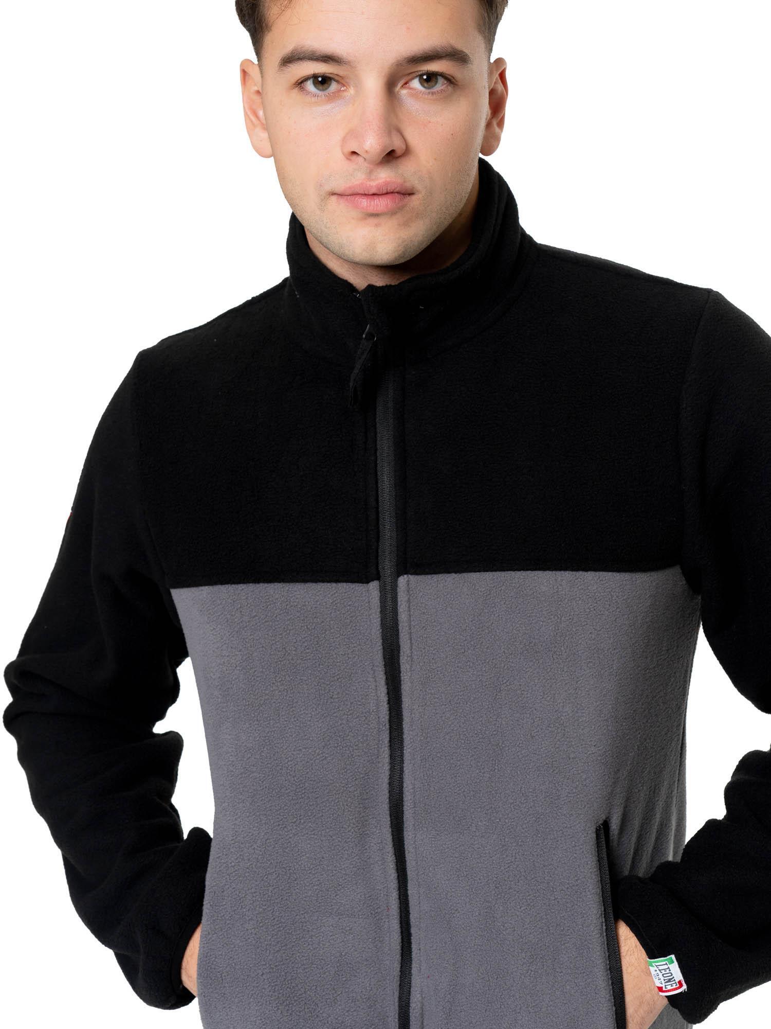 Hochgeschlossenes Micropolar-Fleece mit Reißverschluss und Leone 1947-Label 5/5