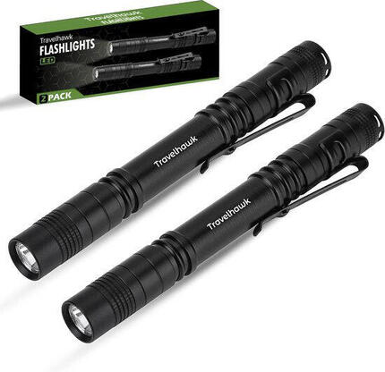 Lampe torche LED – Modèle militaire – Lot de 2 – Noire
