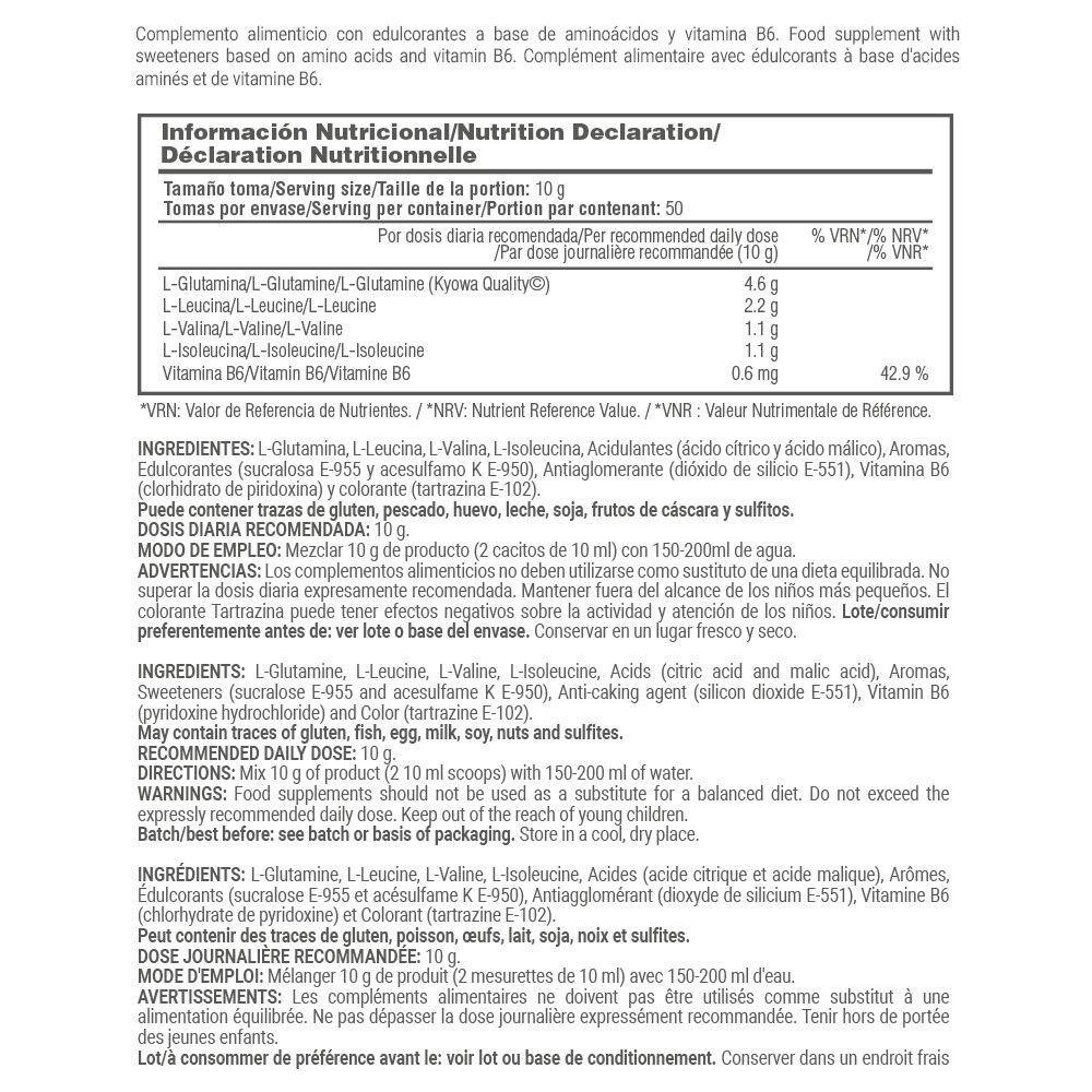 BCAA + Glutamina Kyowa® - 500g Bebida Energetica MASMUSCULO 5/6