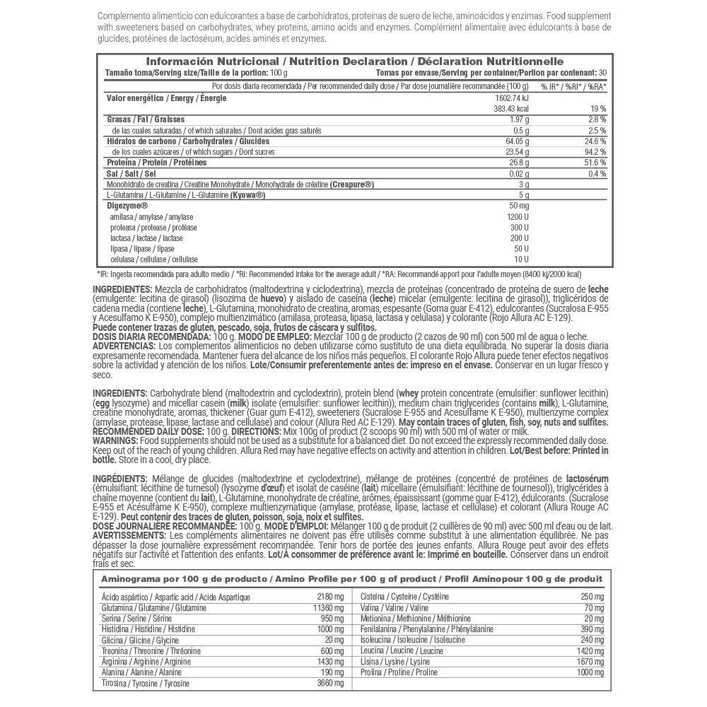 Gainer MASS Formula - MASmusculo  alla fragola da 3 kg 5/6