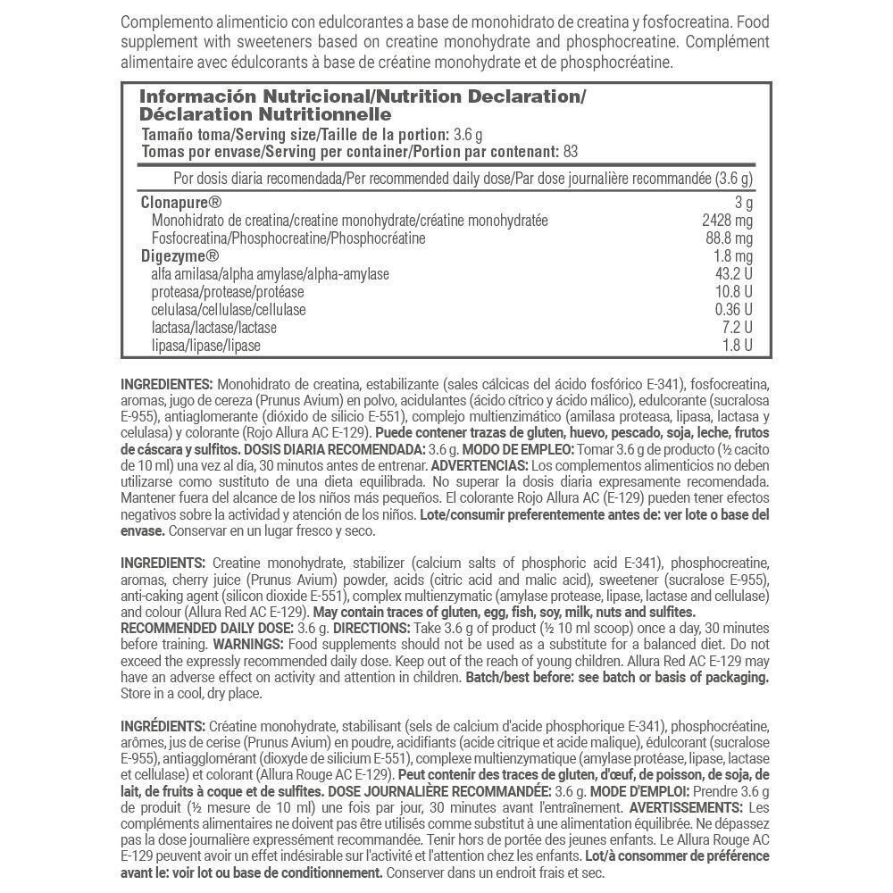 Creatina Monohidrato Clonapure® - 300g Dracula Cherry MASMUSCULO 5/6