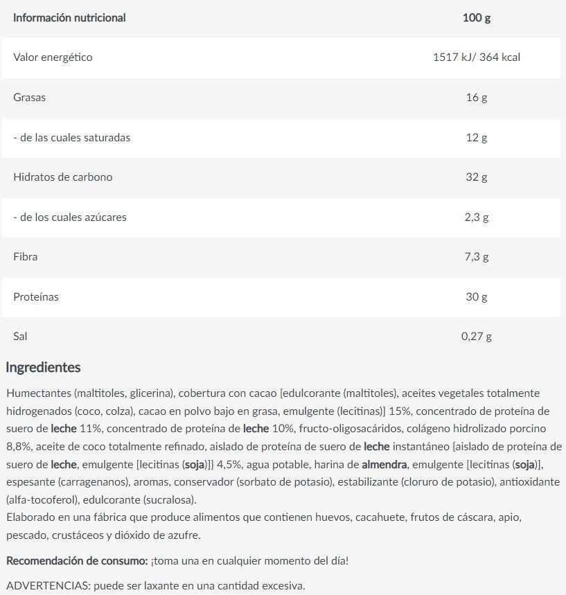 Barrita Protein Max - 45g Vainilla Coco Biotech USA 2/3