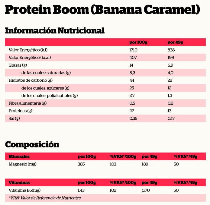 Barrita Protein Boom! - 49g Plátano y Trozos de Caramelo Salado Nutrisport 3/4