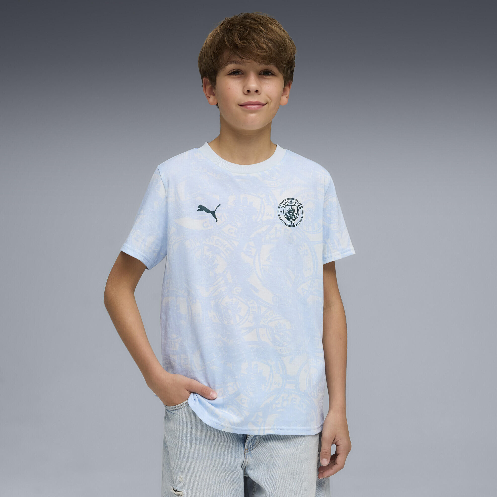 T-shirt con stampa integrale Manchester City FtblCulture per ragazzi PUMA 2/6