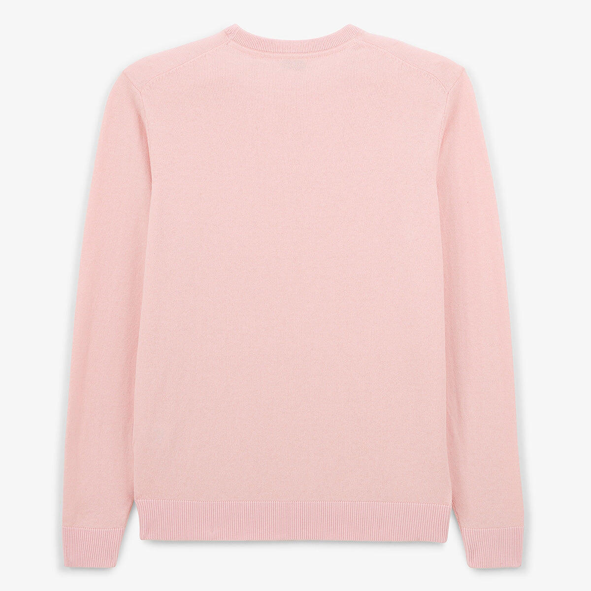 Maglione girocollo in cotone e lana rosa Maximum 3/6