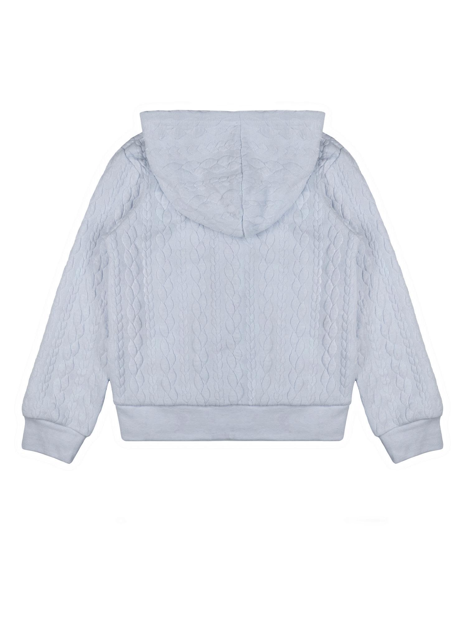 Sudadera con capucha niña Leone 1947 Apparel cremallera trenzado invierno 2/3