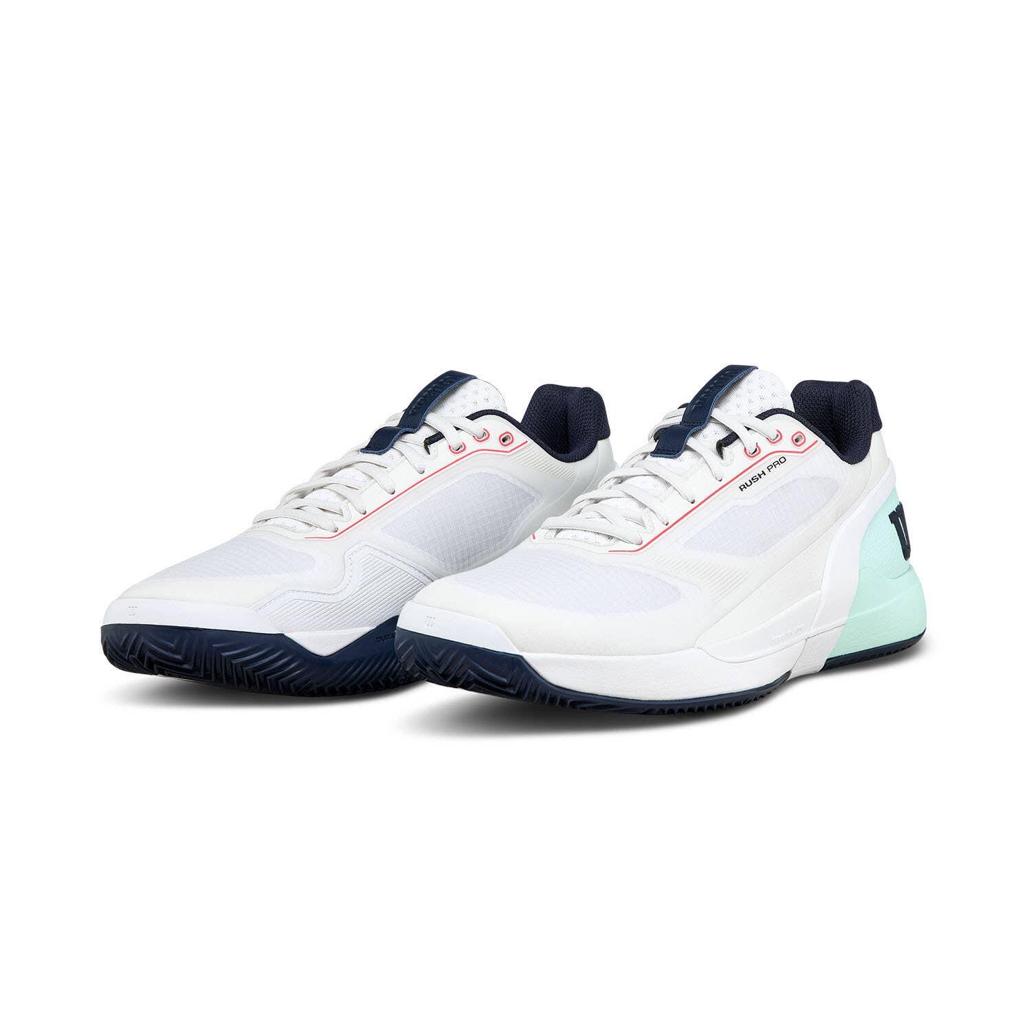 Wilson Rush Pro 5 Clay Blanc/turquoise Wrs338540 2/6