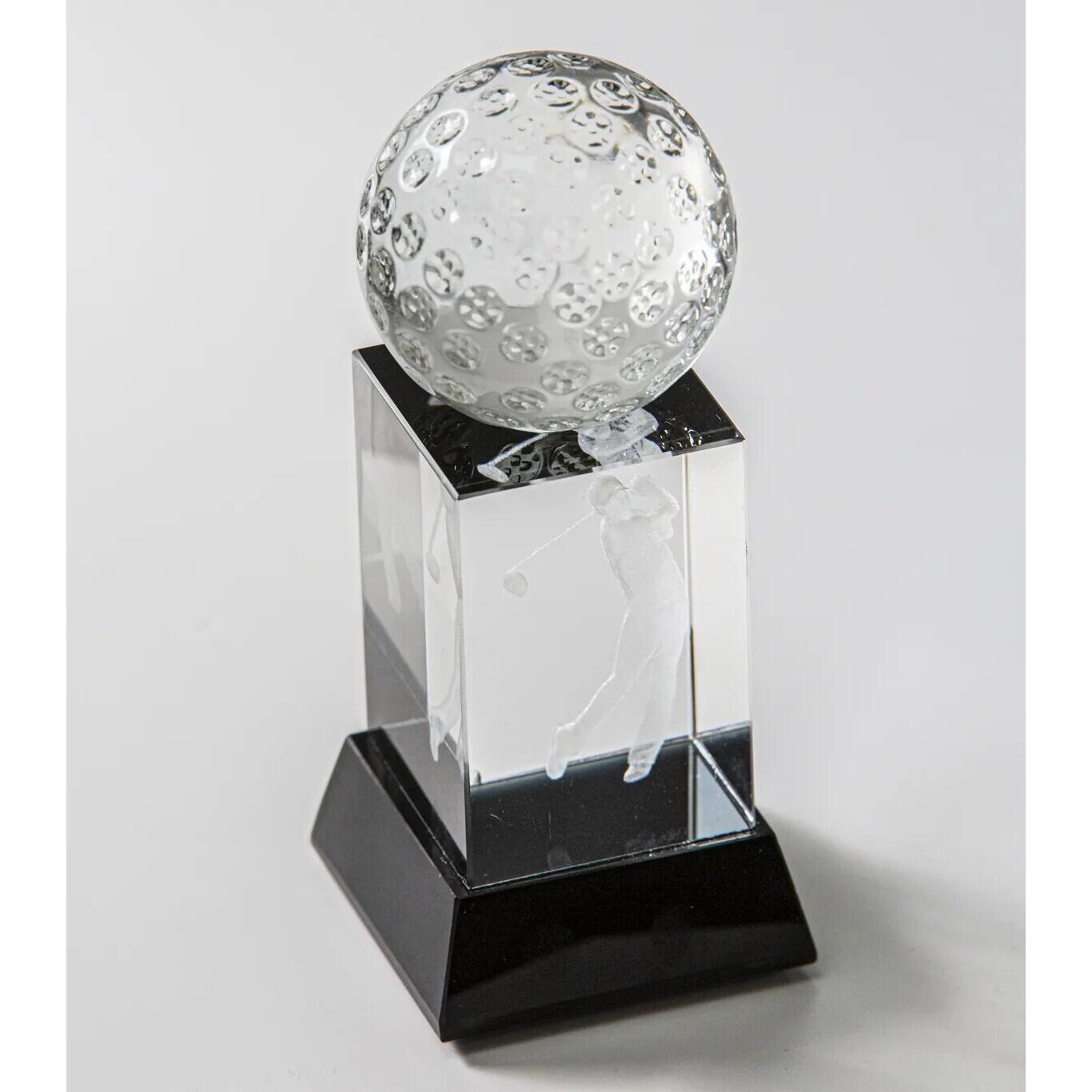 Trophée de golf en crystal Longridge Stirling 3D Driver 3/5