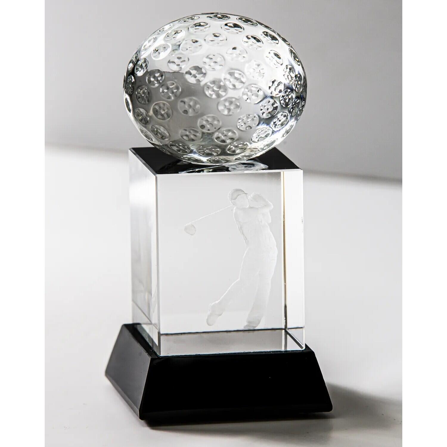 Trophée de golf en crystal Longridge Stirling 3D Driver 2/5
