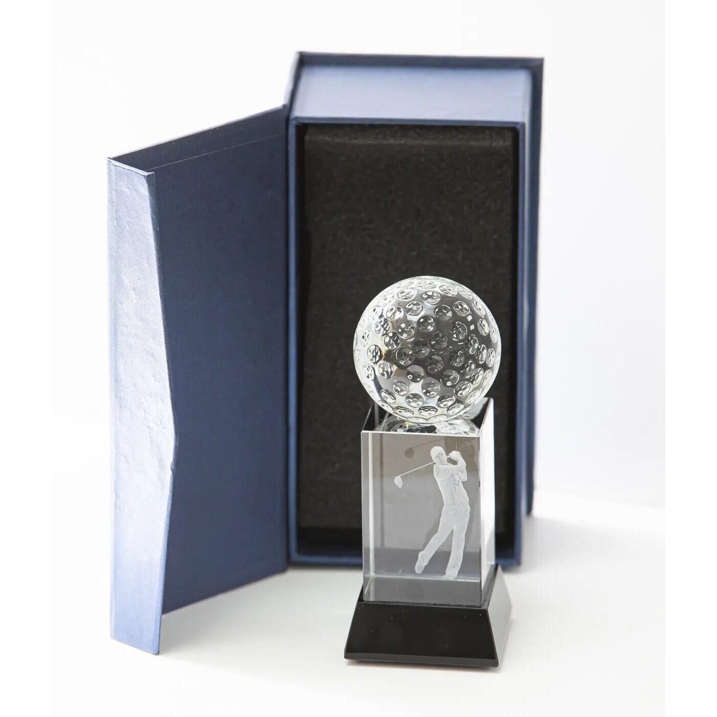 Trophée de golf en crystal Longridge Stirling 3D Driver 5/5