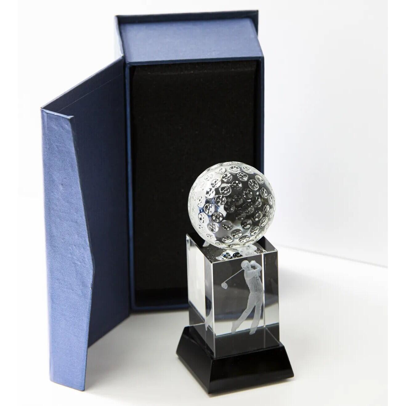 Trophée de golf en crystal Longridge Stirling 3D Driver 4/5