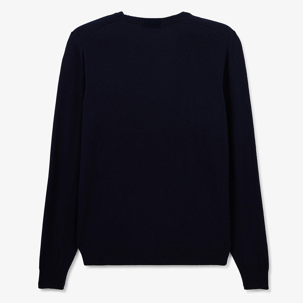 Maglione girocollo in cotone e lana blu navy Maximum 3/6