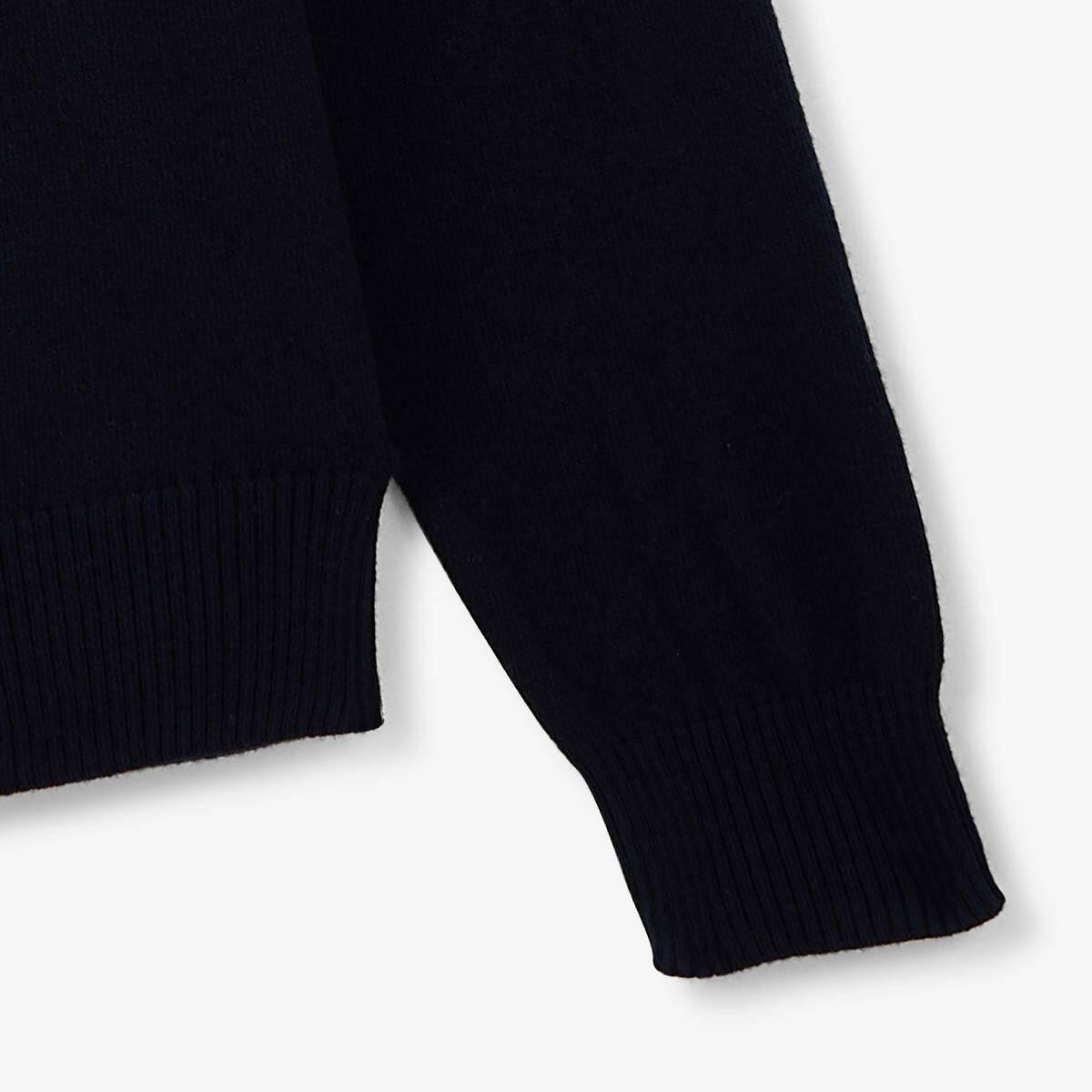 Maglione girocollo in cotone e lana blu navy Maximum 5/6
