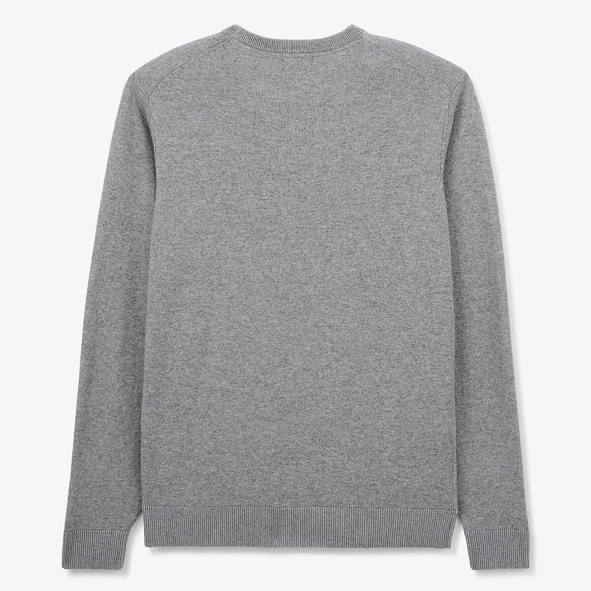 Jersey de cuello redondo de algodón y lana gris jaspeado Maximum 3/6