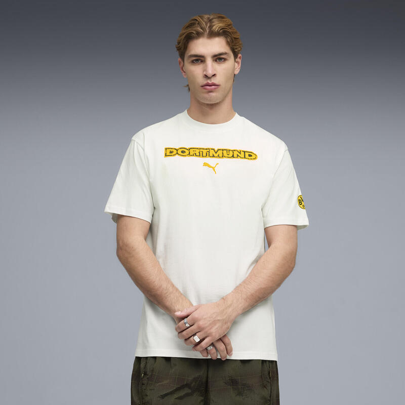 Tricou bărbați croială lejeră imprimeu club Ftblculture Relaxed, alb PUMA