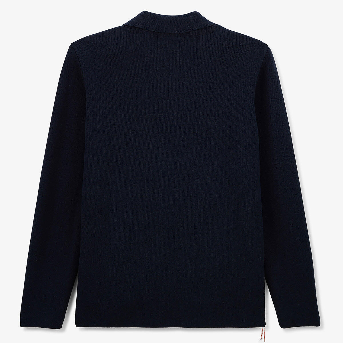 Langemouwen vest met ritssluiting van marineblauw Monza-katoen 3/6