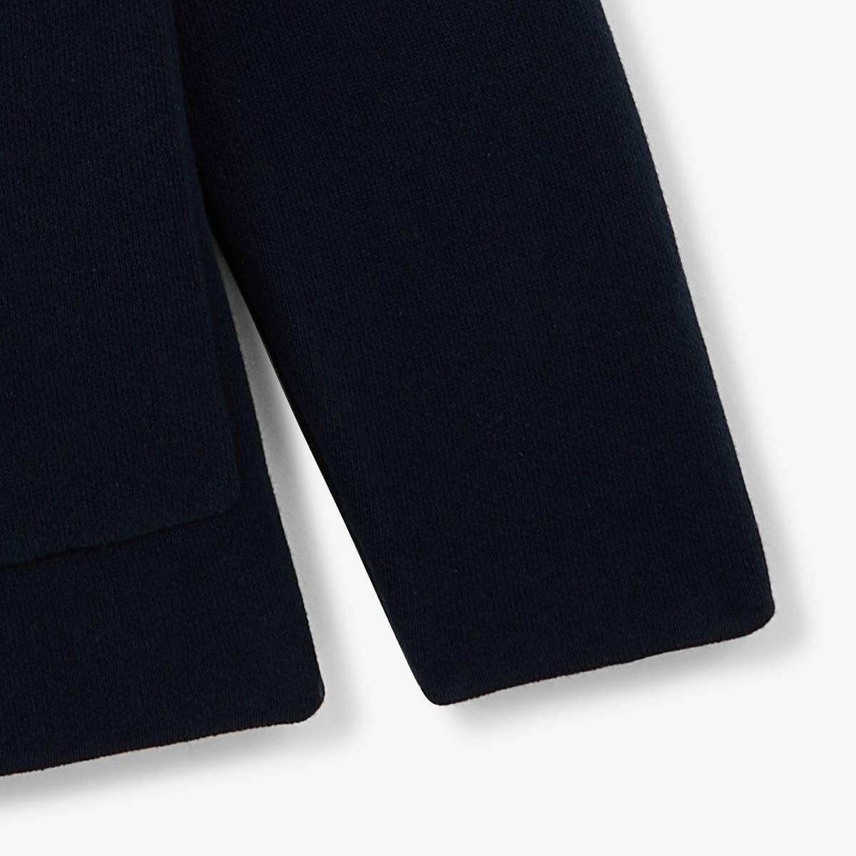 Langemouwen vest met ritssluiting van marineblauw Monza-katoen 5/6