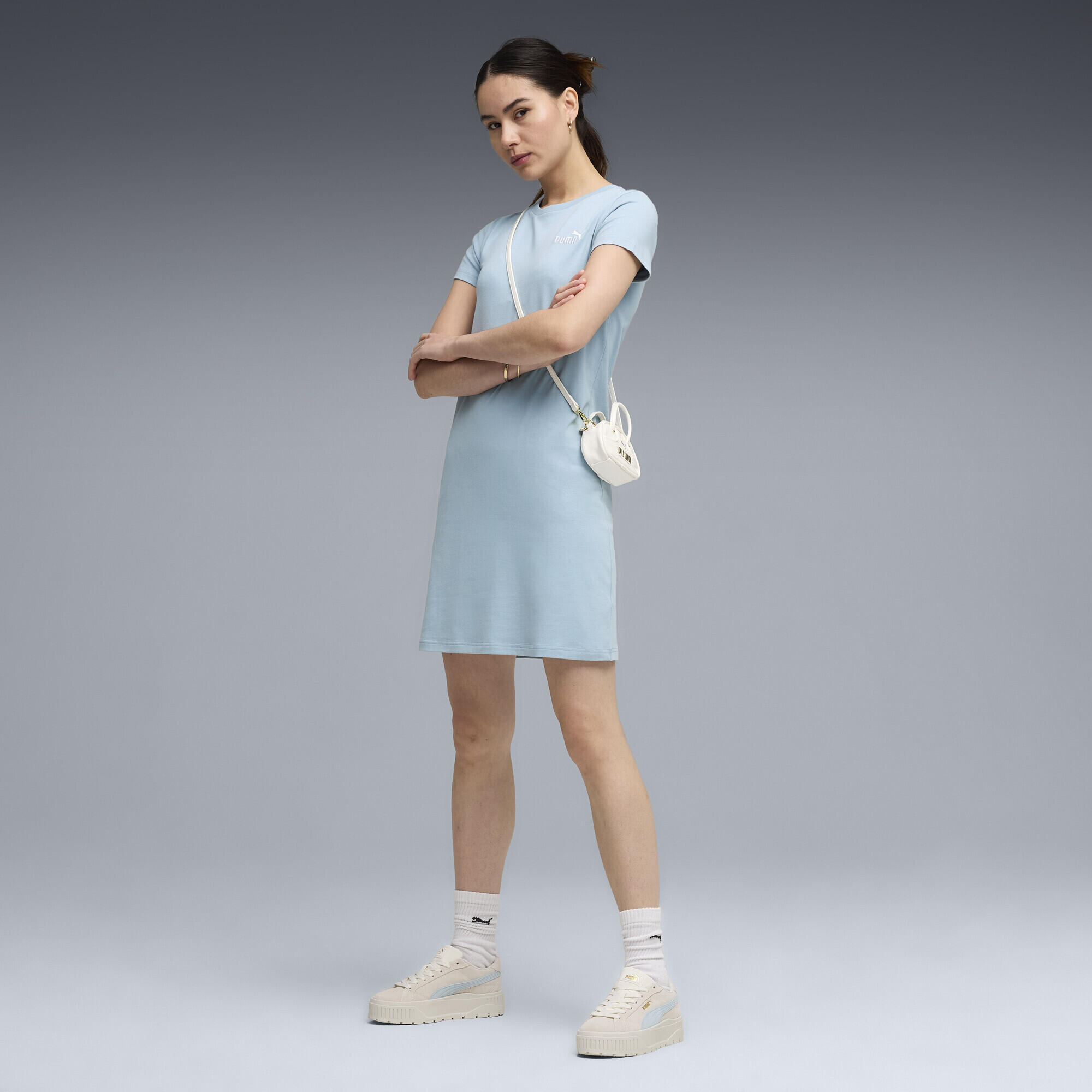 Robe moulante à petit logo N° 1 Logo ESS Femme PUMA 4/5