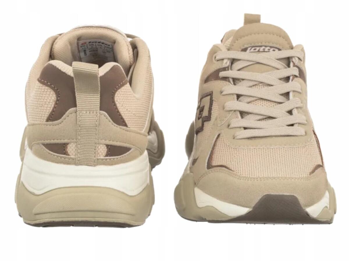 Buty Damskie Lotto Wany Sneakersy Beżowe Brąz Modne 6/6