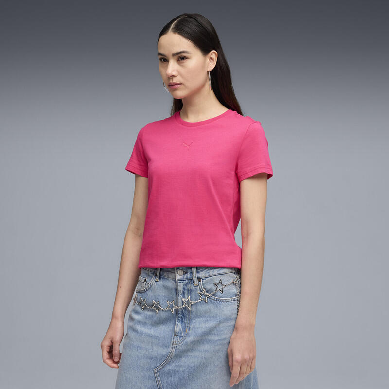 Tricou alergare femei logo brodat, bej PUMA