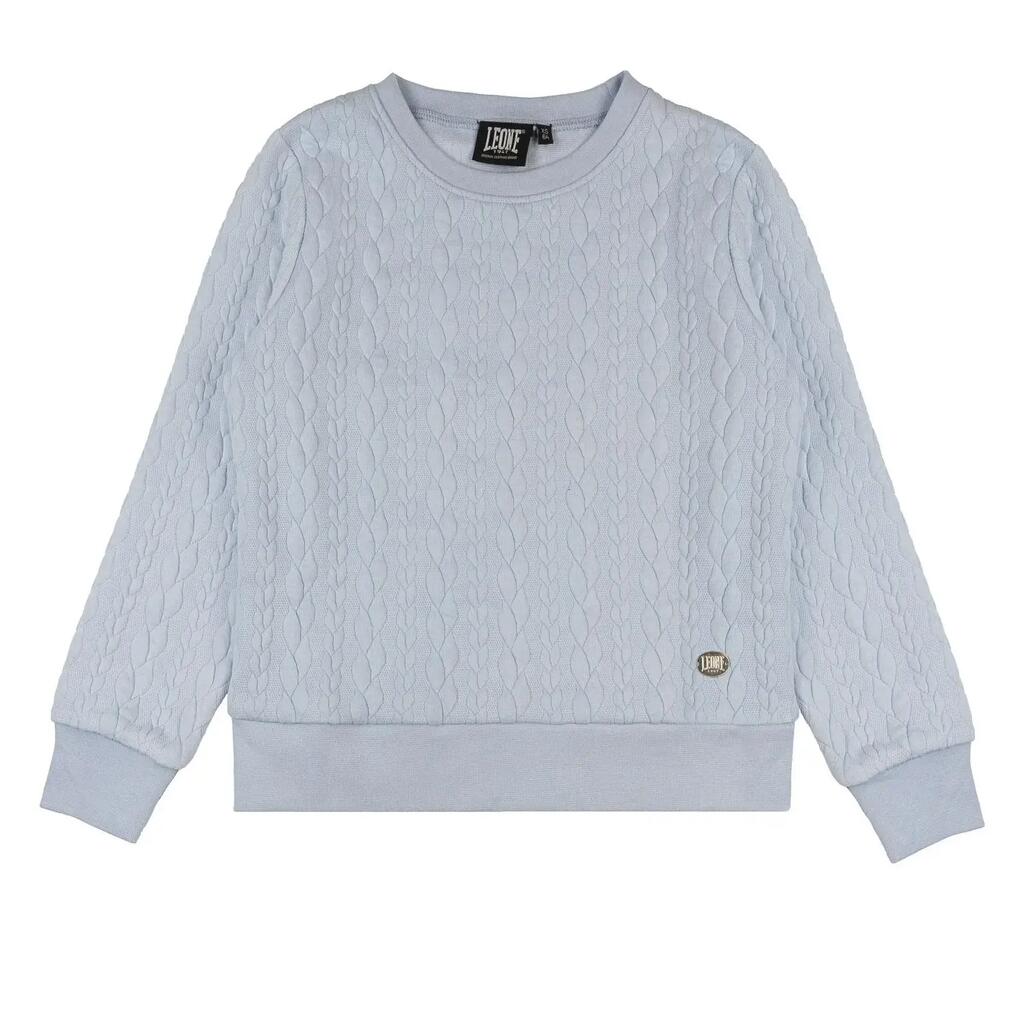 Girls' winter pull-on crewneck sweatshirts with "Lace" cable knit