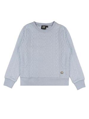 Felpe invernale da bambina pull on a girocollo con trama a treccia "Lace