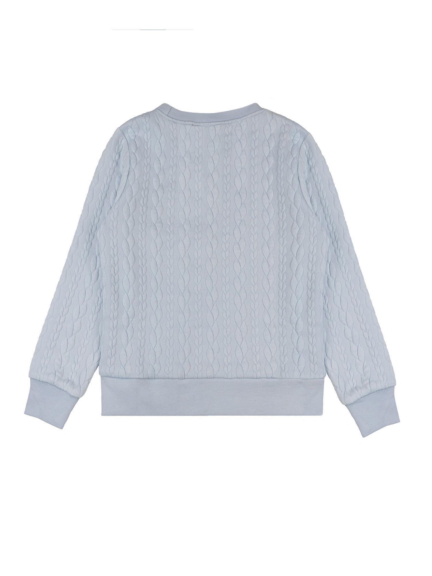 Bluza dziewczęca Leone 1947 Apparel z okrągłym dekoltem z dzianiny z koronką