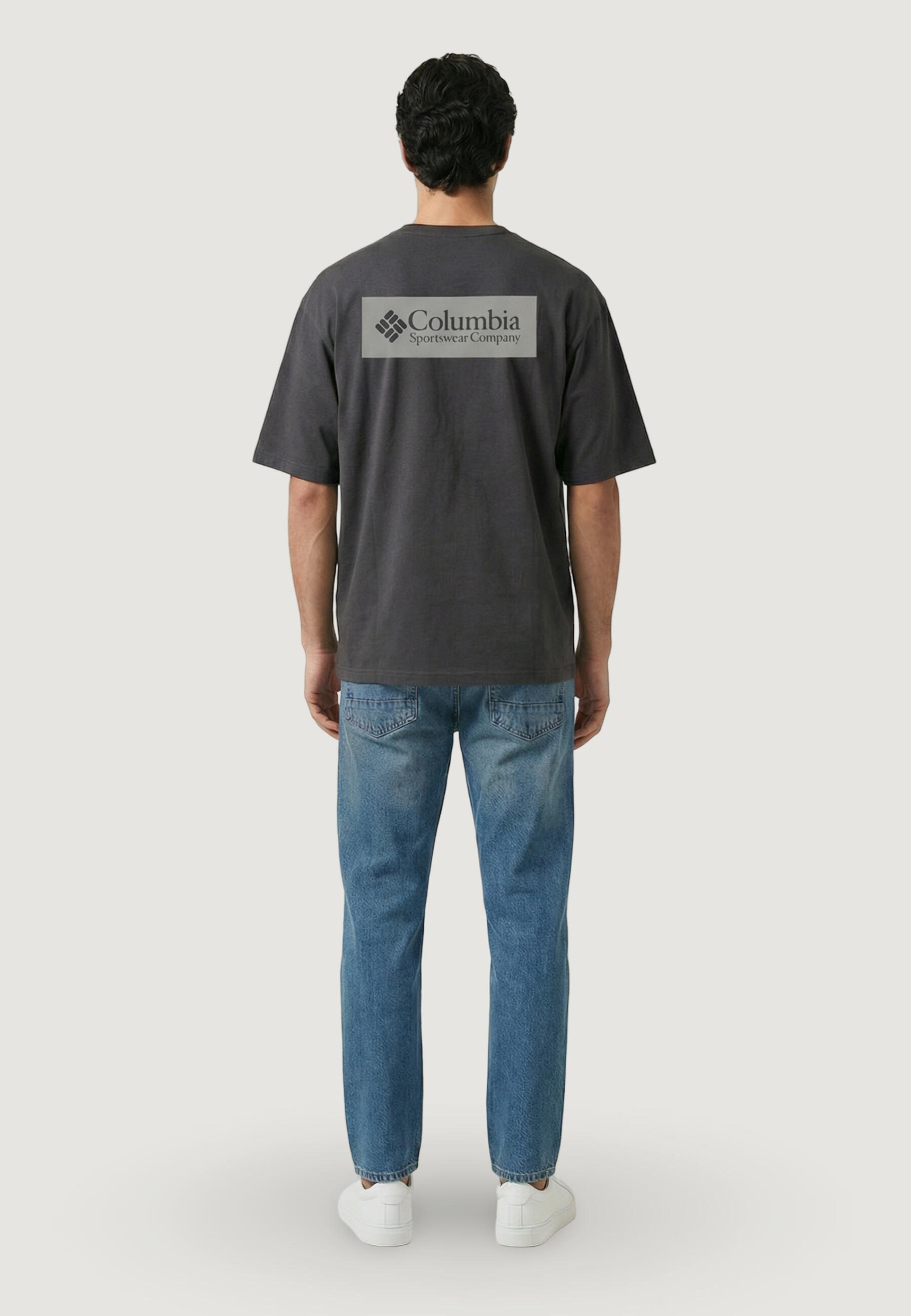 Crop top T-shirt CSC™ Heavyweight Iconic Tee HEREN Grijs 3/4