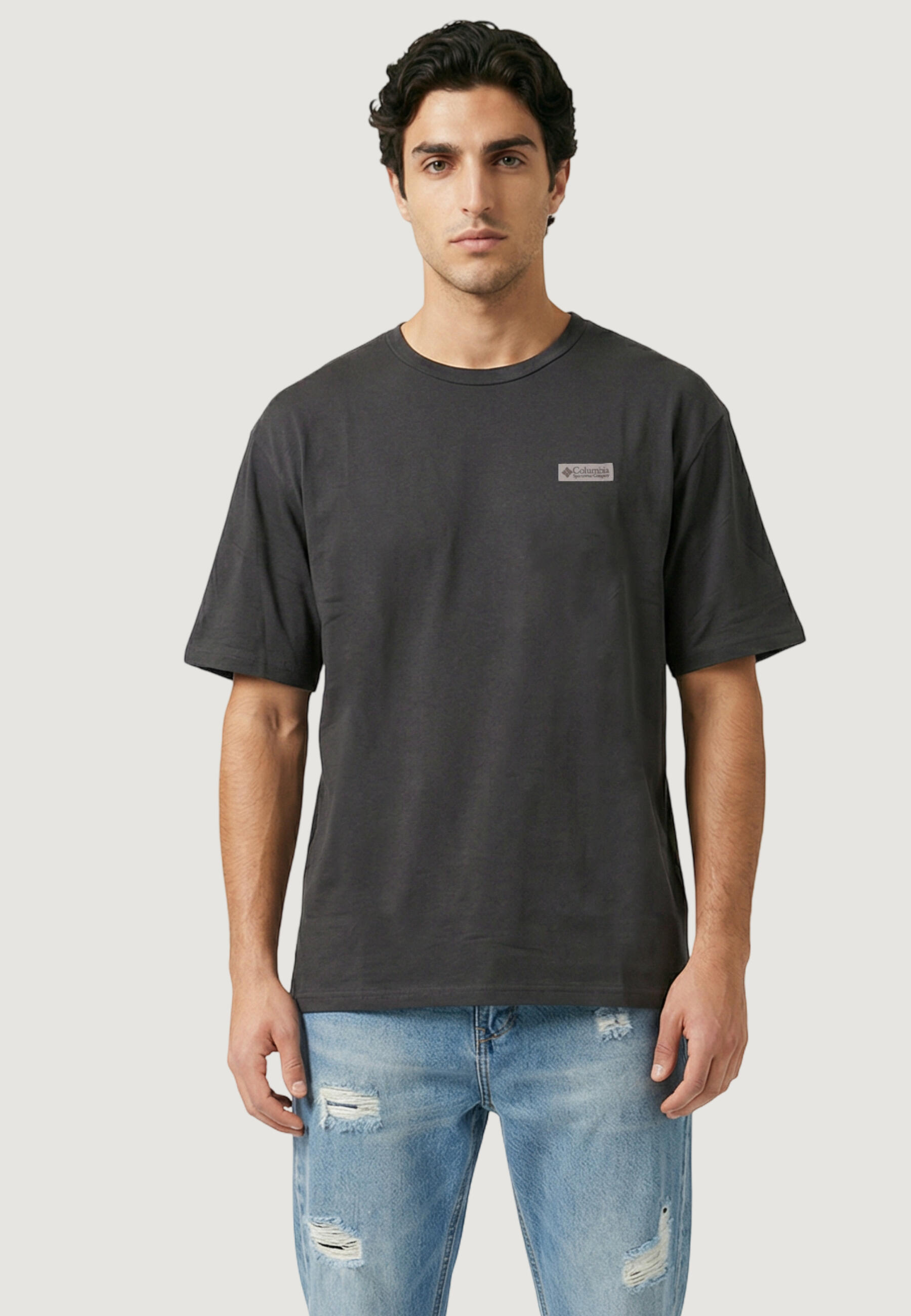 Crop top T-shirt CSC™ Heavyweight Iconic Tee HEREN Grijs 1/4
