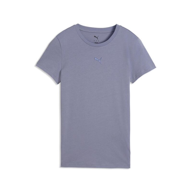 Tricou alergare femei logo brodat, bej PUMA