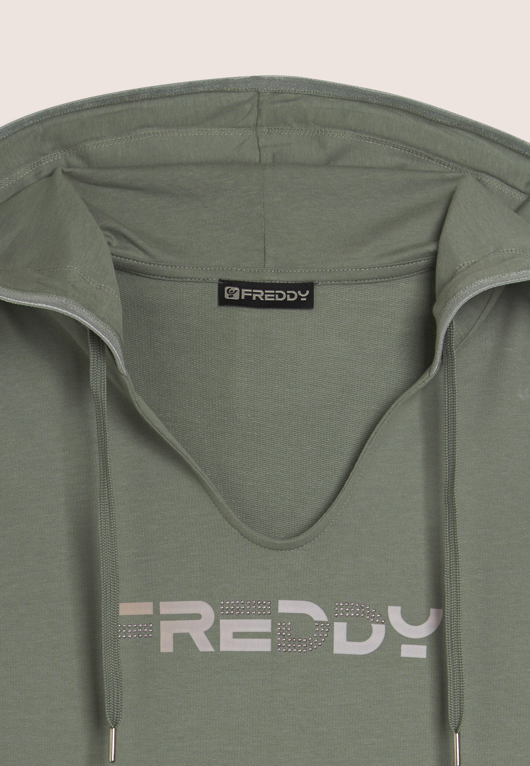 Sudadera con cuello de pico, capucha y logotipo FREDDY holográfico 7/7