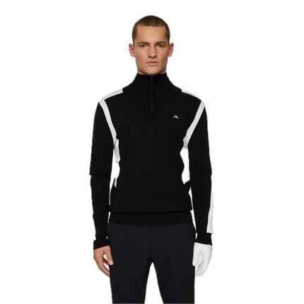 Pull zippé tricoté Kendrick homme, bleu marine