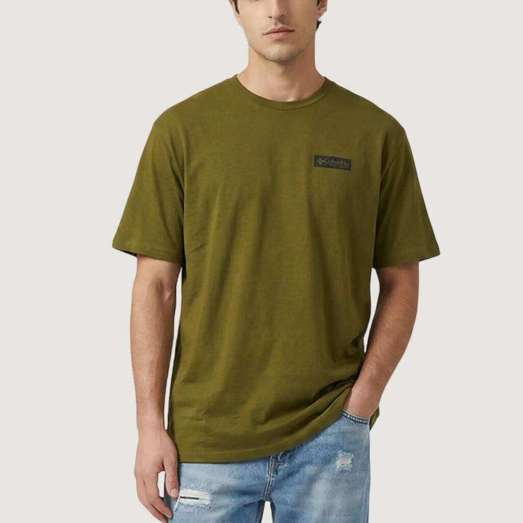 MEN'S crop top t-shirt CSC™ Heavyweight Iconic Tee GREEN