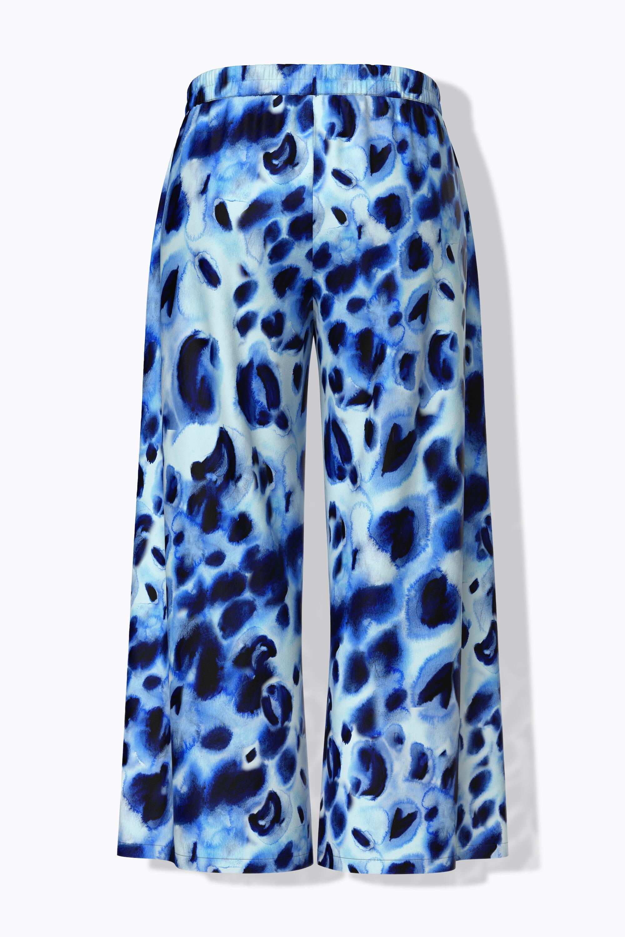 Femme Pantalon palazzo jambe large et taille élastique motif animal 6/7