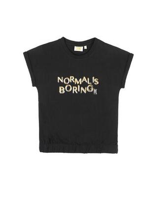 T-shirt court fille brillant