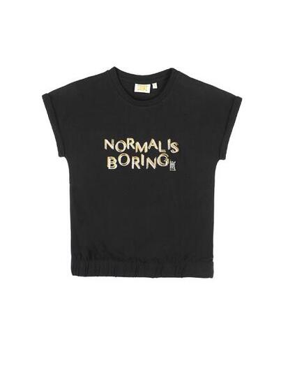 T-shirt court fille brillant